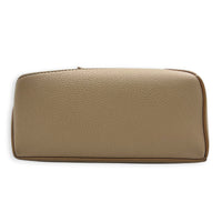 Puzzle Mini Sand Top Handle Bag in Calfskin, Gold hardware
