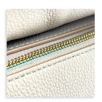 Puzzle Mini Sand Top Handle Bag in Calfskin, Gold hardware