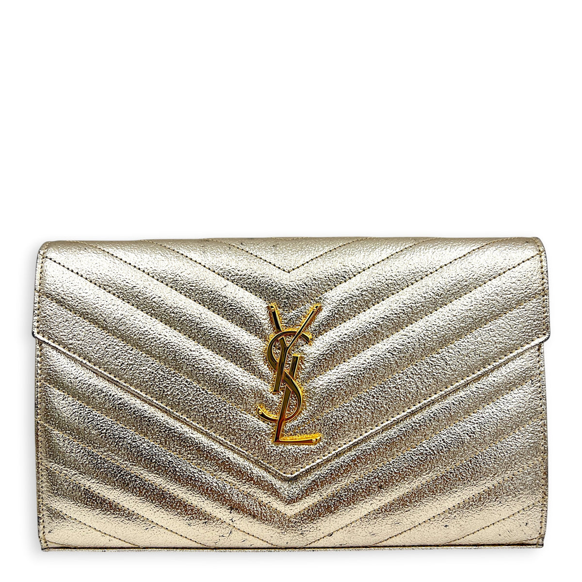 Cassandre Wallet On Chain 22cm Gold in Metallic, Gold hardware