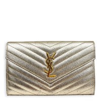 Cassandre Wallet On Chain 22cm Gold in Metallic, Gold hardware