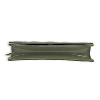 Lady Dior Wallet On Chain Sage Green in Patent Leather, Gold hardware