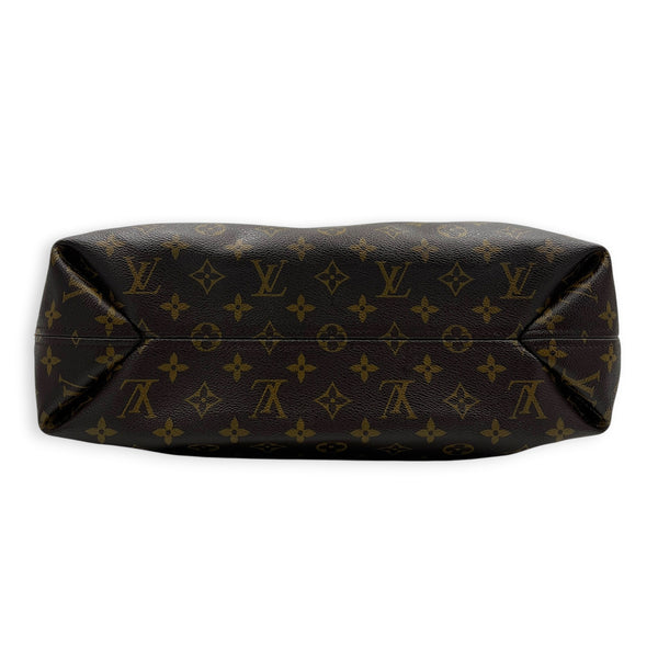 Sully Shoulder Bag Brown in Monogram Coated Canvas, Gold hardware