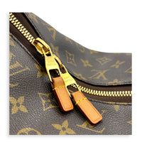 Sully Shoulder Bag Brown in Monogram Coated Canvas, Gold hardware
