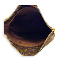 Sully Shoulder Bag Brown in Monogram Coated Canvas, Gold hardware