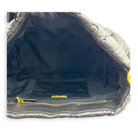 Matelassé Top Handle Bag Black in Nappa Leather, Gold hardware