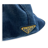 Canapa Tote Bag Large Blue in Denim, Gold hardware