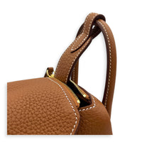 Lindy II Mini Gold Shoulder Bag in Clemence, Gold hardware