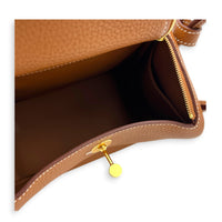 Lindy II Mini Gold Shoulder Bag in Clemence, Gold hardware