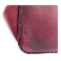 Lady Stirrup Red Top Handle Bag in Calfskin, Gold hardware