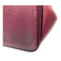 Lady Stirrup Red Top Handle Bag in Calfskin, Gold hardware
