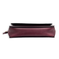 Lady Stirrup Red Top Handle Bag in Calfskin, Gold hardware