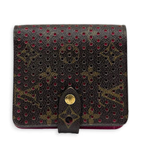 Perforatted  Wallet Brown in Monogram Coated Canvas, Gold hardware