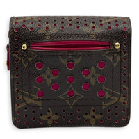 Perforatted  Wallet Brown in Monogram Coated Canvas, Gold hardware
