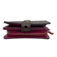 Perforatted  Wallet Brown in Monogram Coated Canvas, Gold hardware
