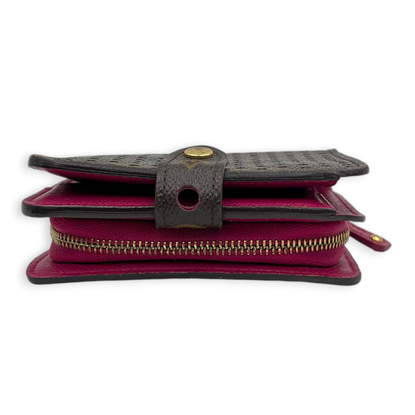 Perforatted  Wallet Brown in Monogram Coated Canvas, Gold hardware