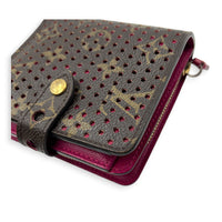 Perforatted  Wallet Brown in Monogram Coated Canvas, Gold hardware