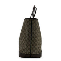 Ophidia Tote Bag GM Brown in Coated Canvas, Silver hardware