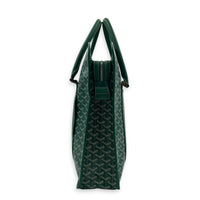 Bourgogne Tote Bag Vert in Coated Canvas, Silver hardware