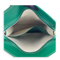 Bourgogne Tote Bag Vert in Coated Canvas, Silver hardware