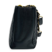 GST Tote Bag Grand Black in Caviar Leather, Gold hardware