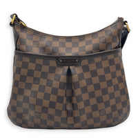 Bloomsburry Brown Shoulder Bag in Coated Canvas, Gold hardware