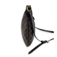 Bloomsburry Brown Shoulder Bag in Coated Canvas, Gold hardware