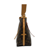 Carryall Tote Bag MM Brown in Monogram Coated Canvas, Gold hardware