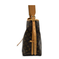 Carryall Tote Bag MM Brown in Monogram Coated Canvas, Gold hardware