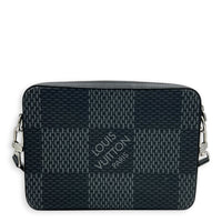 Trio Grey Messenger in Coated Canvas, Silver hardware