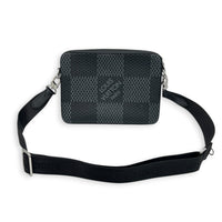 Trio Grey Messenger in Coated Canvas, Silver hardware