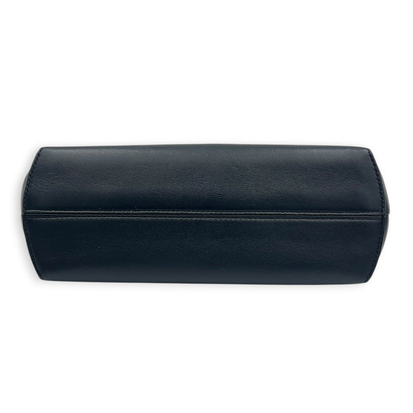 First Small Black Top Handle Bag in Nappa Leather, Gold hardware