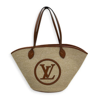 Saint Jacques Beige Tote Bag in Raffia, Gold hardware