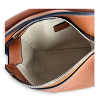 Puzzle Mini Tan Crossbody Bag in Calfskin, Silver hardware