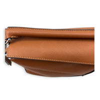 Puzzle Mini Tan Crossbody Bag in Calfskin, Silver hardware