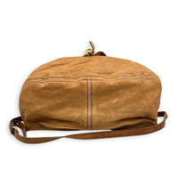 Top Shoulder Bag Cognac in Ostrich, Gold hardware