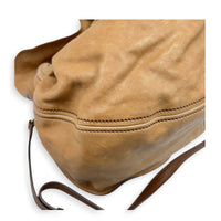 Top Shoulder Bag Cognac in Ostrich, Gold hardware