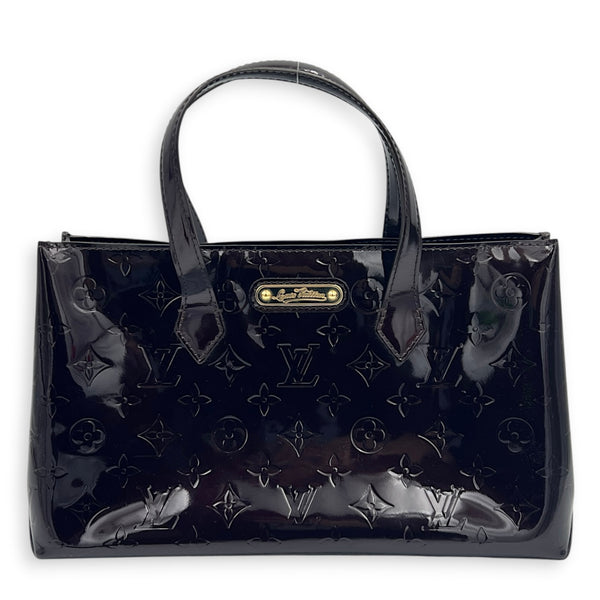 Wilshire Amarante Top Handle Bag in Monogram Vernis Leather, Gold hardware