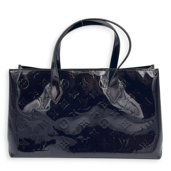 Wilshire Amarante Top Handle Bag in Monogram Vernis Leather, Gold hardware