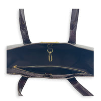 Wilshire Amarante Top Handle Bag in Monogram Vernis Leather, Gold hardware