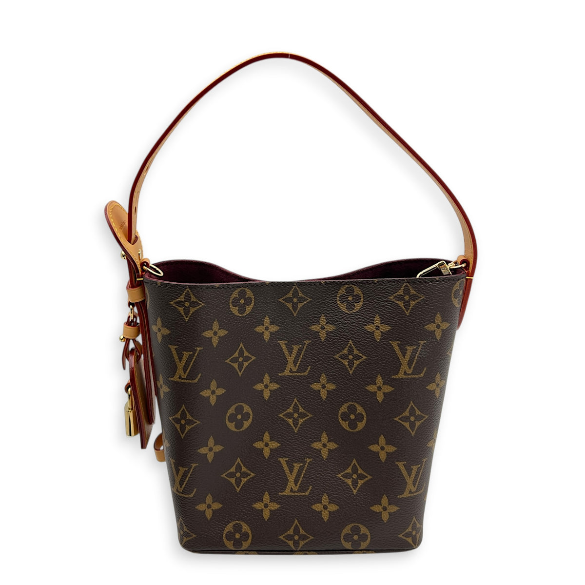 All In Shoulder Bag BB Brown in Monogram Coated Canvas, Gold hardware
