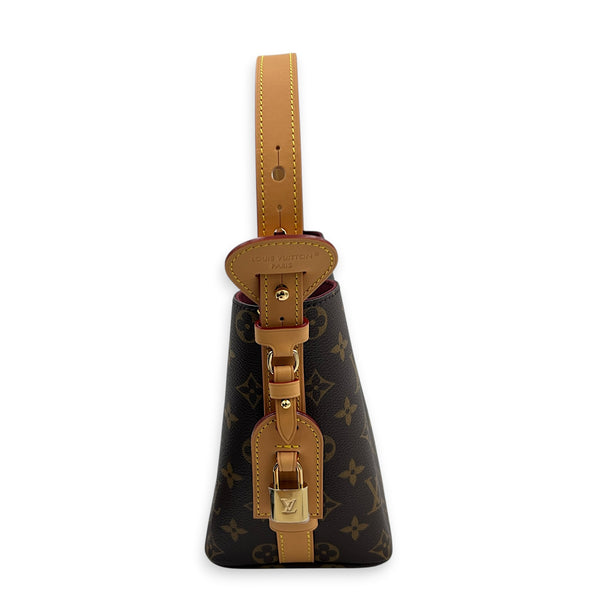 All In Shoulder Bag BB Brown in Monogram Coated Canvas, Gold hardware