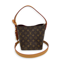 All In Shoulder Bag BB Brown in Monogram Coated Canvas, Gold hardware