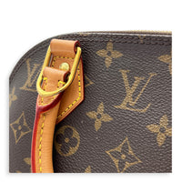 Alma Top Handle Bag BB Brown in Monogram Coated Canvas, Gold hardware