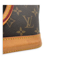 Alma Top Handle Bag BB Brown in Monogram Coated Canvas, Gold hardware