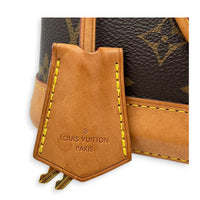 Alma Top Handle Bag BB Brown in Monogram Coated Canvas, Gold hardware