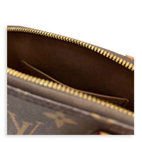 Alma Top Handle Bag BB Brown in Monogram Coated Canvas, Gold hardware