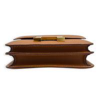 Constance Mirror 18 Gold Shoulder Bag in Epsom, Gold hardware