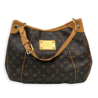 Galliera Monogram Shoulder Bag in Monogram Coated Canvas, Gold hardware
