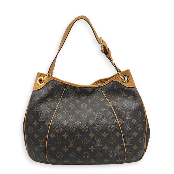 Galliera Monogram Shoulder Bag in Monogram Coated Canvas, Gold hardware