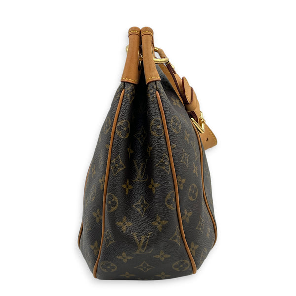 Galliera Monogram Shoulder Bag in Monogram Coated Canvas, Gold hardware